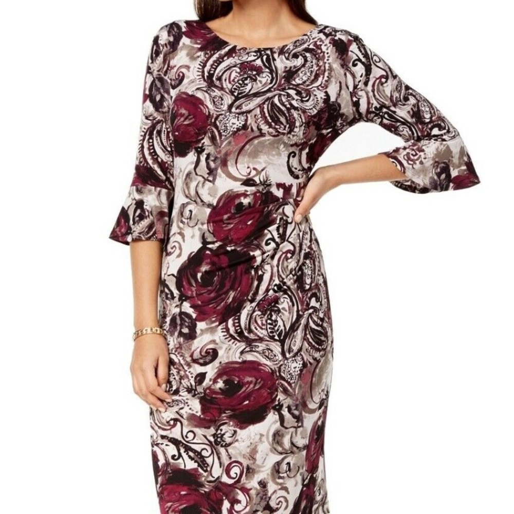 NWT: Connected women's size 10 purple floral dress